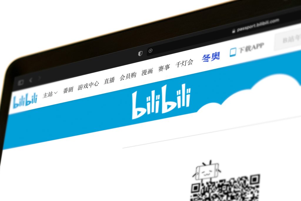bilibiliのHP画像